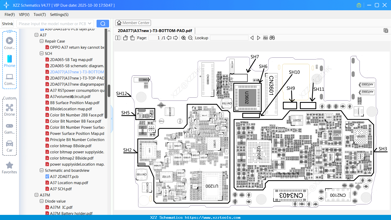 OPPO 2DA077(A37new )-T3-BOTTOM-PAD